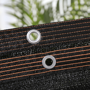 黑色遮阳网包边加密加厚防晒太阳网家用阳K台楼顶庭院汽车遮阴隔