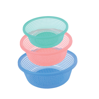 加厚沥水篮大容量洗菜篮滤水筛家用多规格水果篮塑料镂空果蔬篮