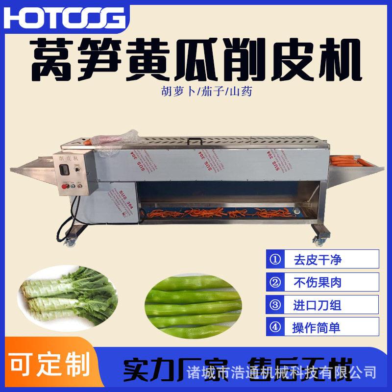 商用莴苣黄瓜削皮机不锈钢丝瓜胡萝卜山刮皮机速连续式去皮机