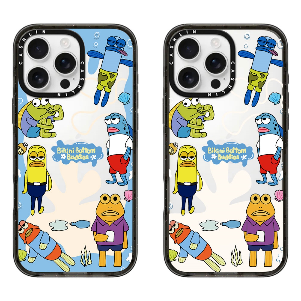 CASE定制版比奇堡可爱呆萌鱼海绵宝宝适用于iPhone16ProMax手机壳苹果15Pro卡通14MagSafe磁吸13/12防摔硬壳