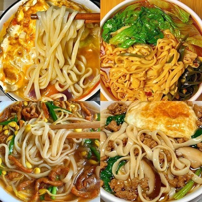 【大桶装】手擀面桶装非油炸方便香辣牛肉面免煮批把叶速食