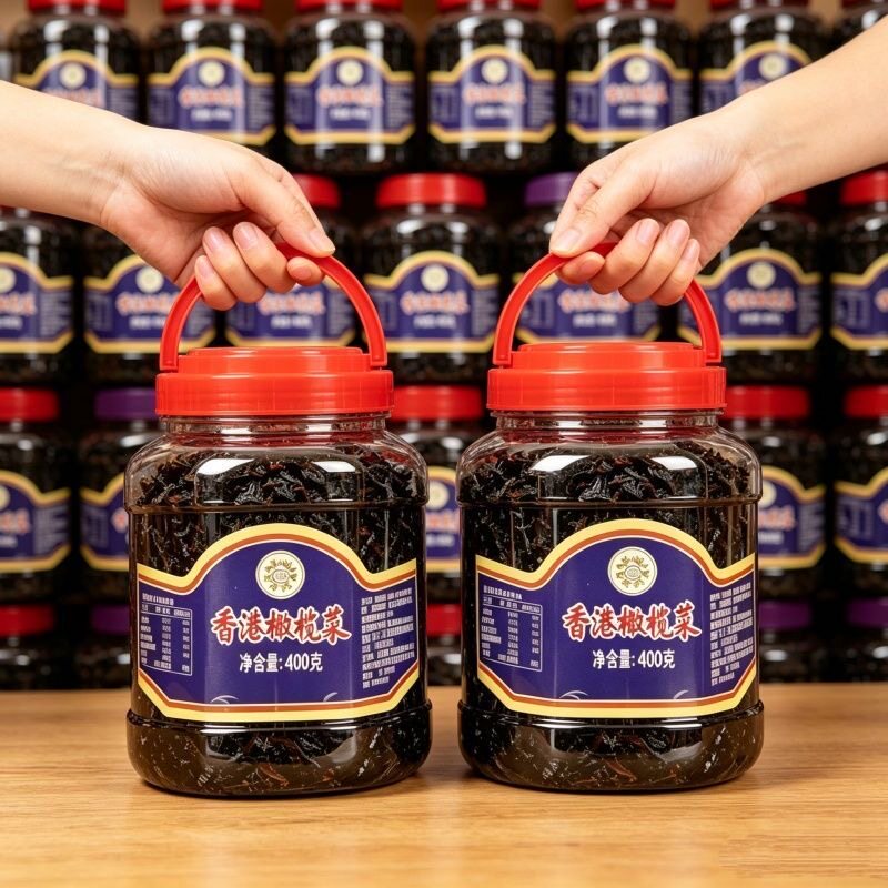 香港正宗风味橄榄开胃咸菜饭菜即食罐装不辣正宗橄榄菜.