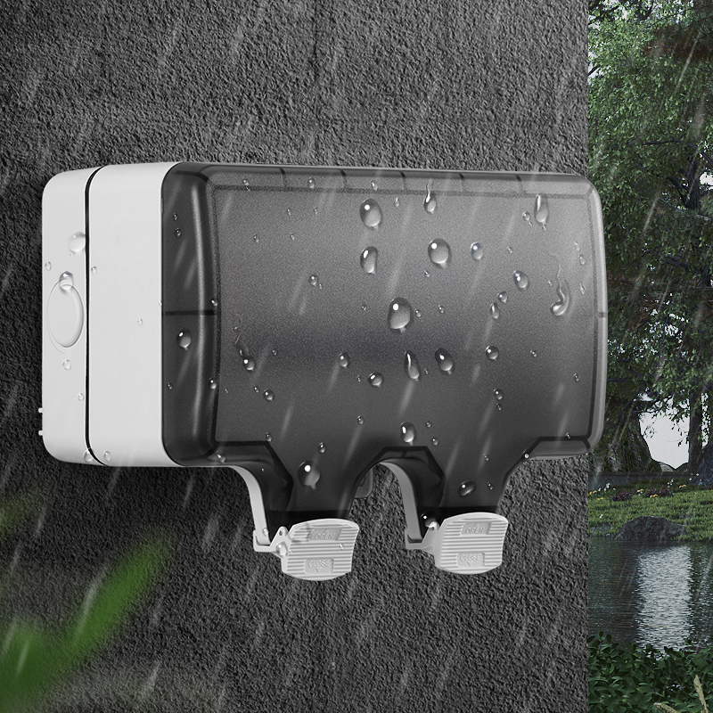 明装空开保护盒带锁明线户外断路器防水罩防水插座保护罩防溅盒子