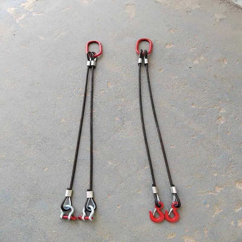 钢丝绳吊装起重索具成套组合一拖二腿钢缆索套可定制包邮新品