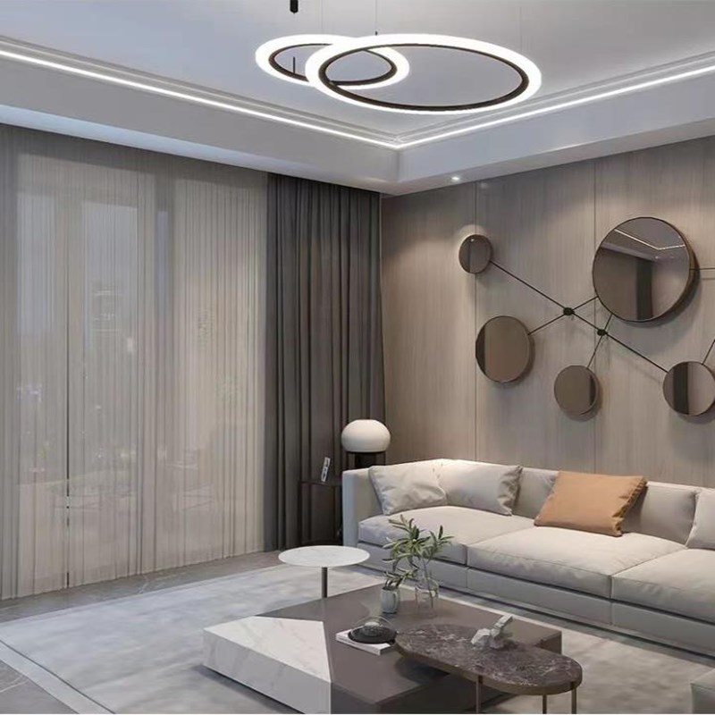 发光石膏线客厅明装免吊顶不开槽LED智能洗墙边角氛围顶角线条灯