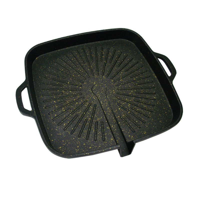 韩国烧烤盘烤肉锅烤肉盘卡式炉韩式烤盘家用户外便携式不粘锅包邮