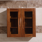 墙柜置物架乌金木壁橱 厨房壁柜新中式 壁柜 全实木厨房吊柜 简韵