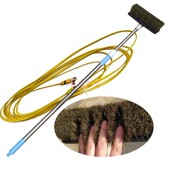 通水洗车刷货车长柄伸缩杆清洁喷水拖把鬃毛货车罐车冼车专用刷子