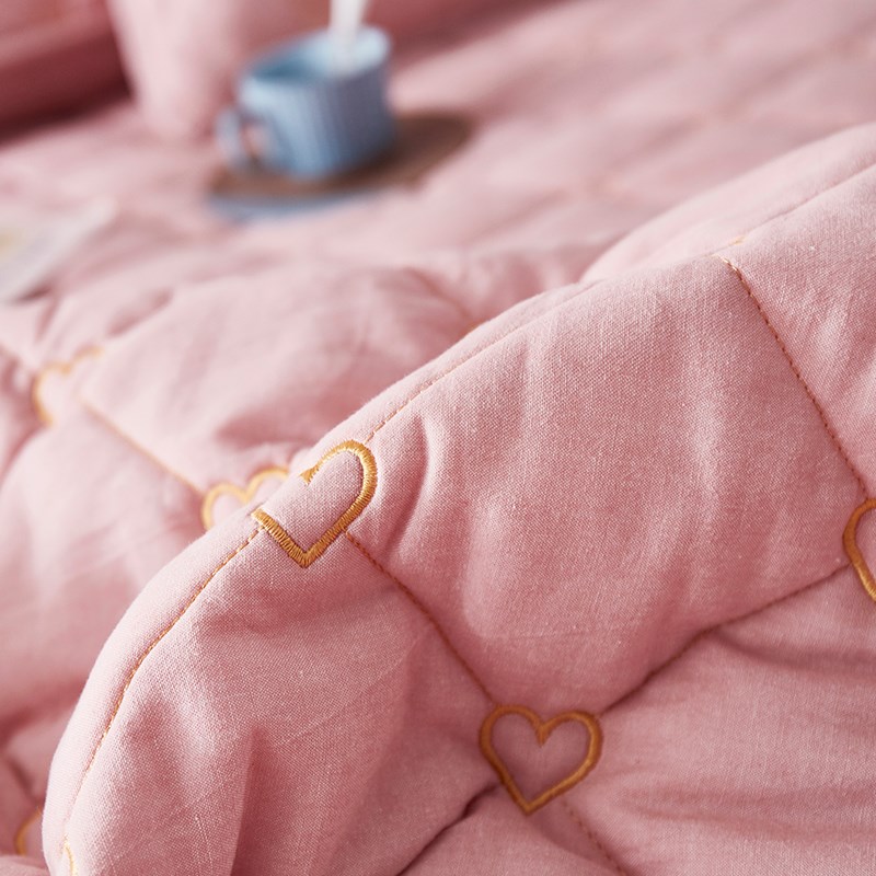 全棉床笠带裙边加厚夹棉纯水洗棉防滑床罩套单件四季通用花边褥子