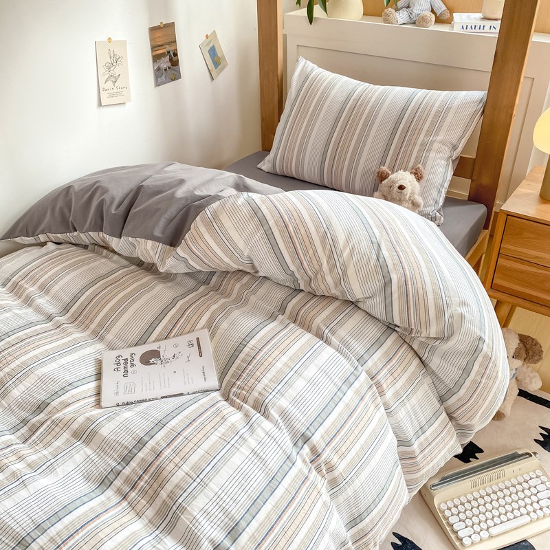 纯棉三件套学生宿舍纯棉三件套床上用品寝室单人床全棉床单被套