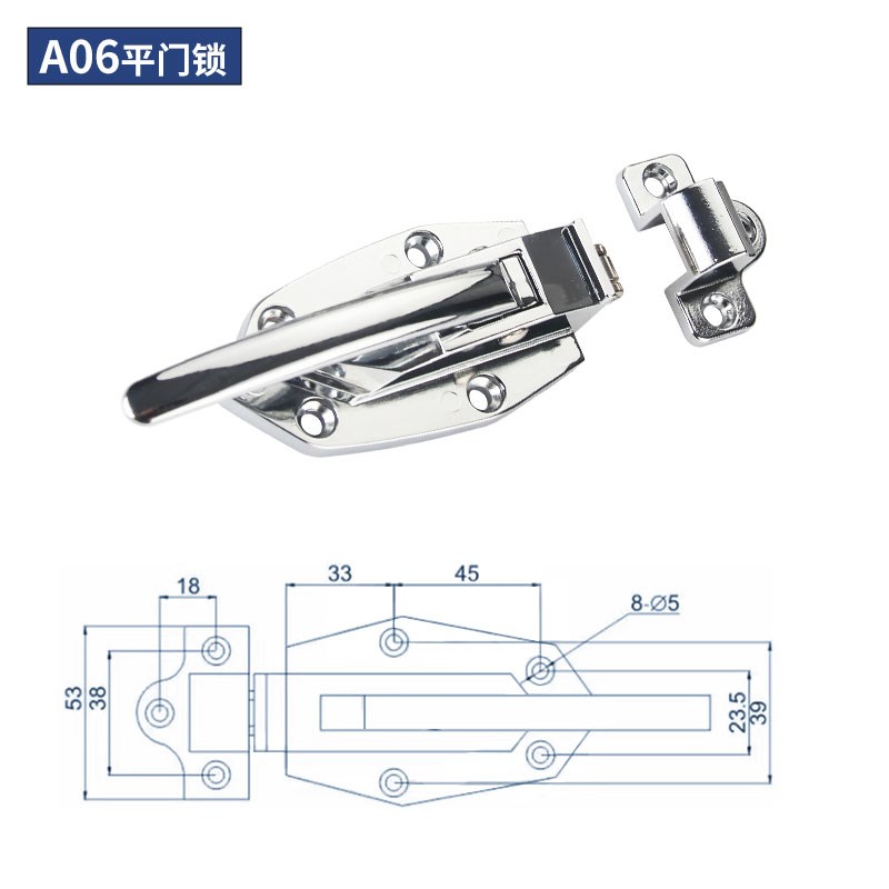 烘箱拉手海鲜蒸柜冷柜冷库门锁工业设备安全平门碰锁配件烤箱把手
