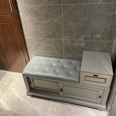 凳客厅收纳柜藤编置物柜 柜一体实木换鞋 入户鞋 柜家用门口玄关柜鞋