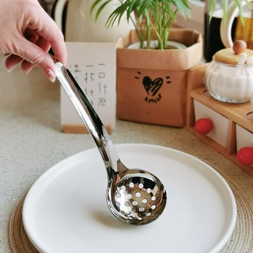 可悬挂 304不锈钢短柄小火锅勺粥勺饭勺捞茶叶卤蛋勺汤勺漏勺套装