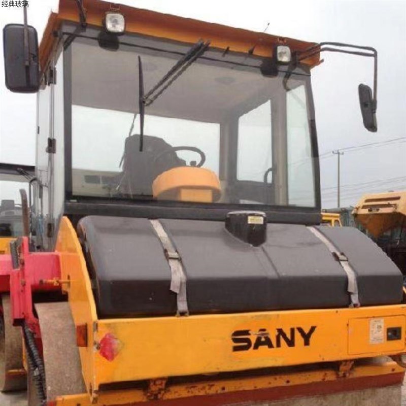 三一YZC13C压路机玻璃钢化前挡风侧边车门后上下左右挡风玻璃