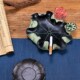古风荷花烟灰缸新中式 饰品办公室茶几摆件送老外 创意家居客厅装