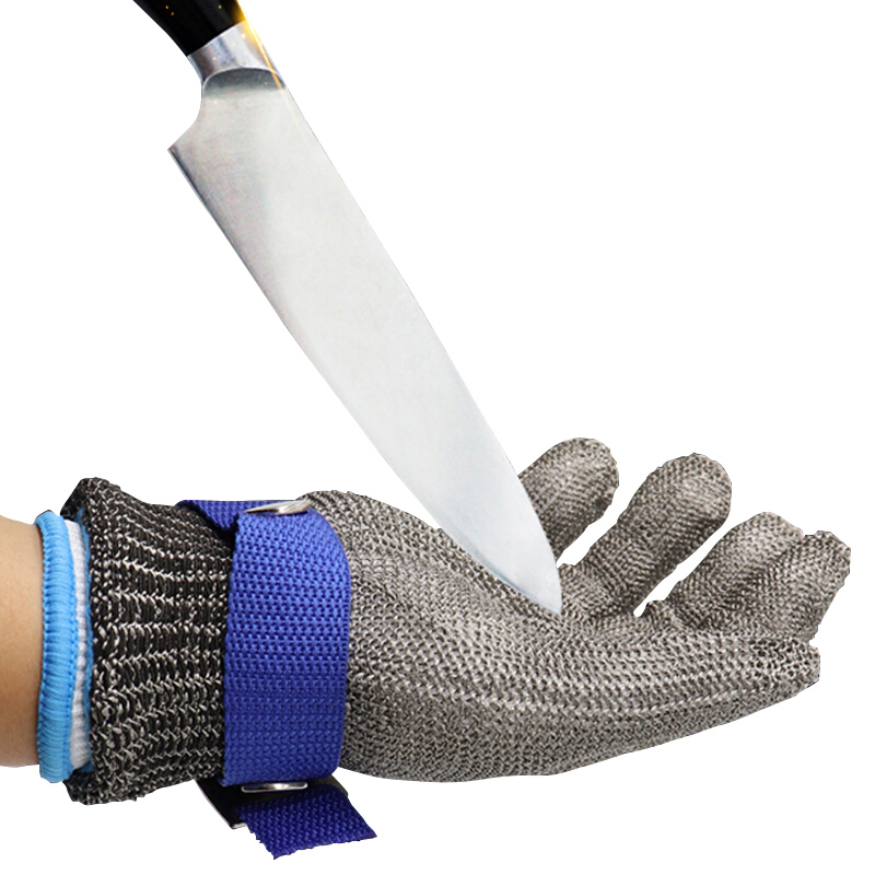 钢丝手套防割5级不锈钢丝编织金属铁手套防切割耐磨屠宰验厂木工