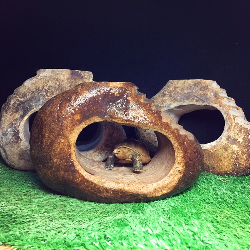 乌龟阶梯斜坡晒台爬台 石头桥洞躲避攀爬架 鱼虾蟹守宫两栖嬉戏岛