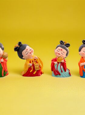 洛阳旅游伴手礼侍女冰箱贴西安河南陕西创意立体唐朝磁铁贴便利贴
