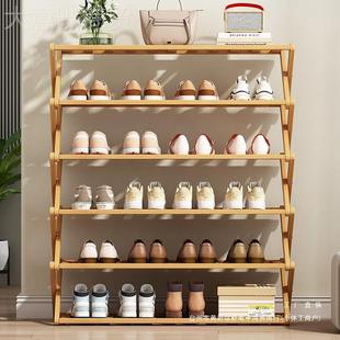 竹制易用鞋叠架子室内多KOT层小简宿舍家门口可折鞋柜2024新款