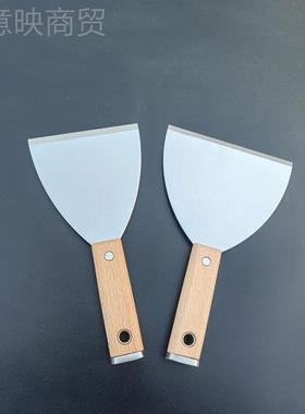 不刀锈钢加油灰水泥厚斜口刀广告墙面墙皮铲清洁厨房铲子PJQ刮腻