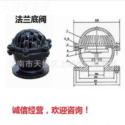 机SDB铸铁兰设备械底阀管道门6阀KG法10KG现货供应/100H42X法兰底