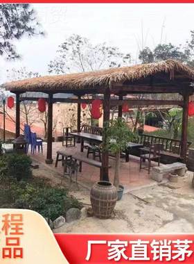 YVZ仿真茅草屋顶料塑毛草中式凉亭假稻草仿古宿庭院装饰黄色民透
