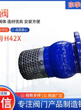 德标H42阀X阀底阀球墨铸铁单法兰底4H2T过滤网底阀止ASP回 厂家供