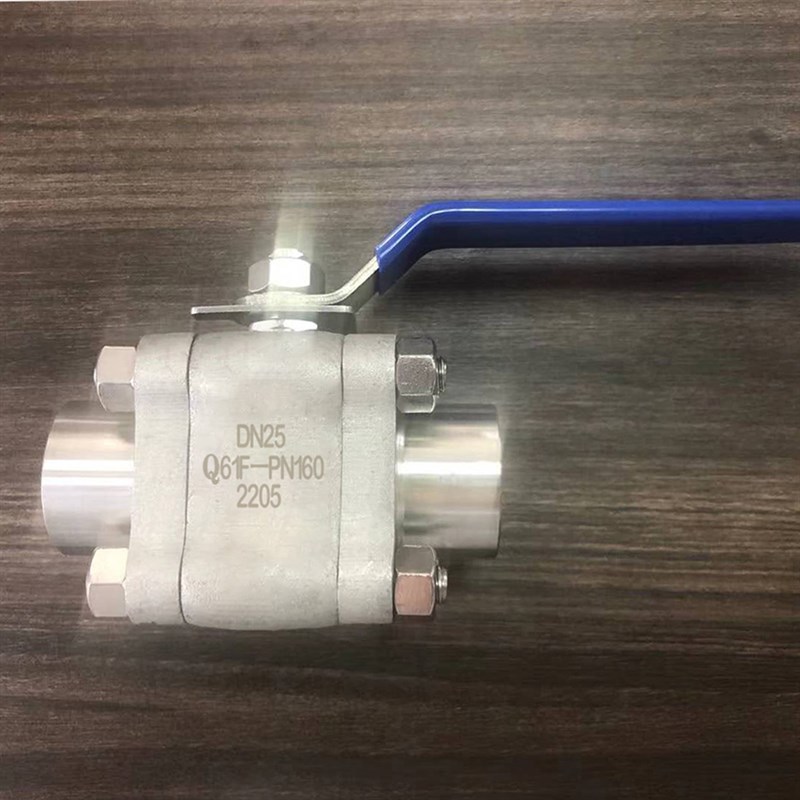 三片式承插焊球阀Q61F-PN160耐高压高温对焊2205焊接活接阀门DN10
