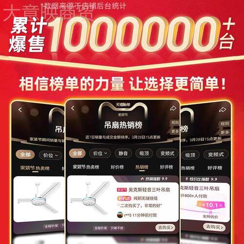 吊扇风56寸家用客厅工业2吊扇款ZWO挂式电风扇商用205新大