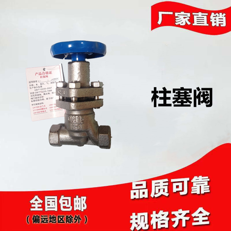 U11SM-16C/P 不锈钢螺纹柱塞阀 丝扣柱塞阀 304 DN15 DN20 DN25