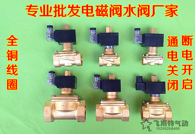 常开电磁阀水阀220V24V12V 2分4分6分1寸1.2寸1寸半2寸水阀气阀