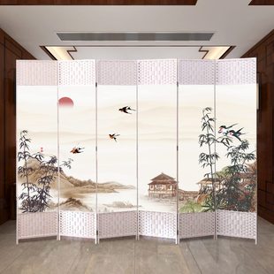 屏风隔断简约现代客厅可折叠移动推拉卧室遮挡小户型进门玄关家用