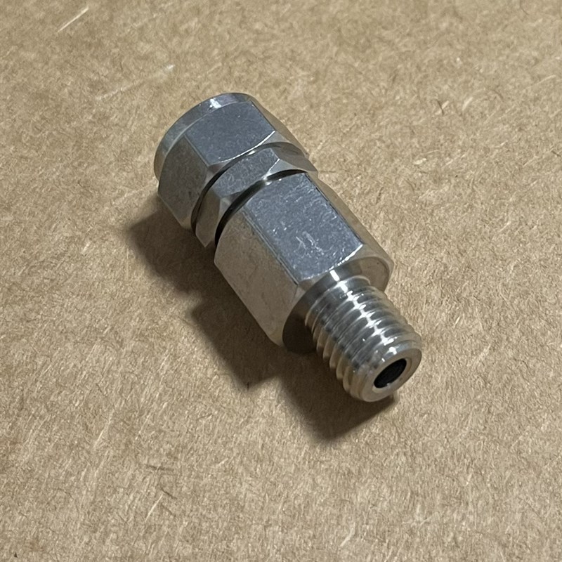 M12X1.5-12*8mm不锈钢快拧接A头外螺纹接内径8mm外径12mm pu软