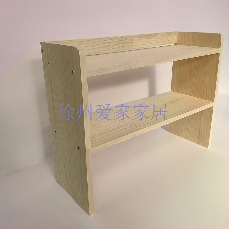 实木桌面收纳架子厨房置物柜多层C办公层板经济型简约框架置地组