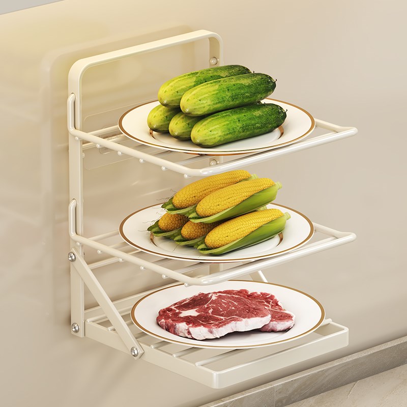 厨房备菜置物架配菜架多层备菜架神器G备菜盘壁挂放台面菜盘收纳