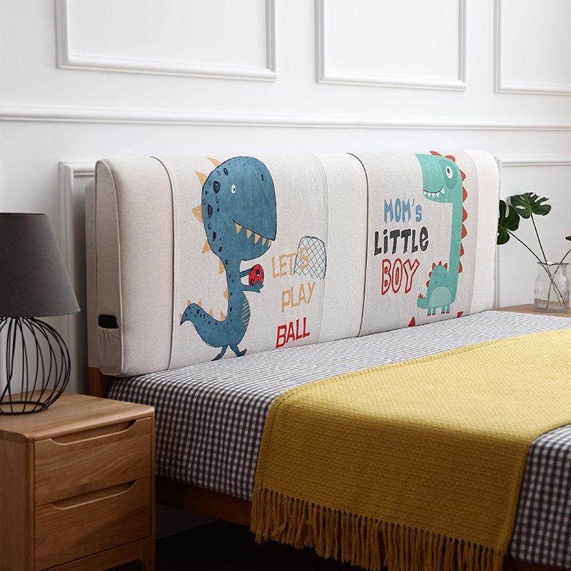 北欧ins风床头靠垫卡通无床头板软包靠背可拆洗固定绑带贴墙自粘,居家布艺,床头靠垫,淘宝优惠券,粉丝福利购,淘宝优惠卷