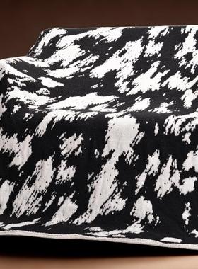 20036针织毯轻奢午睡空调毯办公室车载涂鸦毛毯头等舱航空毯