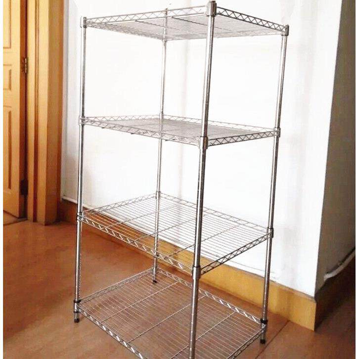 长60宽45置物架落地置物架微波炉架不锈钢色锅架多功能家用整理架