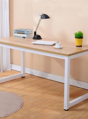 书桌写字桌简约现代台式电脑桌钢木桌学生卧室家用简易长方形桌子