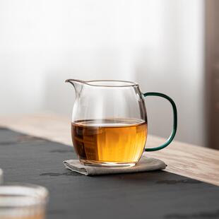 高硼硅玻璃公道杯家用带把分茶器高端公杯泡茶杯公杯功夫茶具