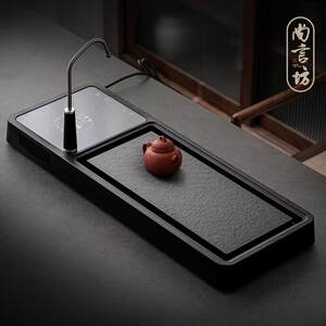尚言坊小型茶盘一体2025新款茶台桌家用茶具茶海带上水套装仿乌金