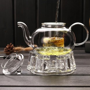 围炉煮茶耐热可加热带G过滤网茶水分离家用功夫茶 花茶壶玻璃套装