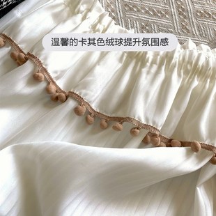 免打孔魔术贴粘轨柜子遮丑帘鞋 轻法式 D柜书柜整体橱柜衣柜遮挡帘