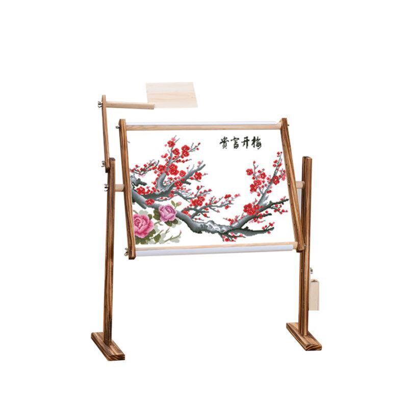 十字绣辅助工具绣架m绣框架台式架子绣花专用家用刺绣小型实木支