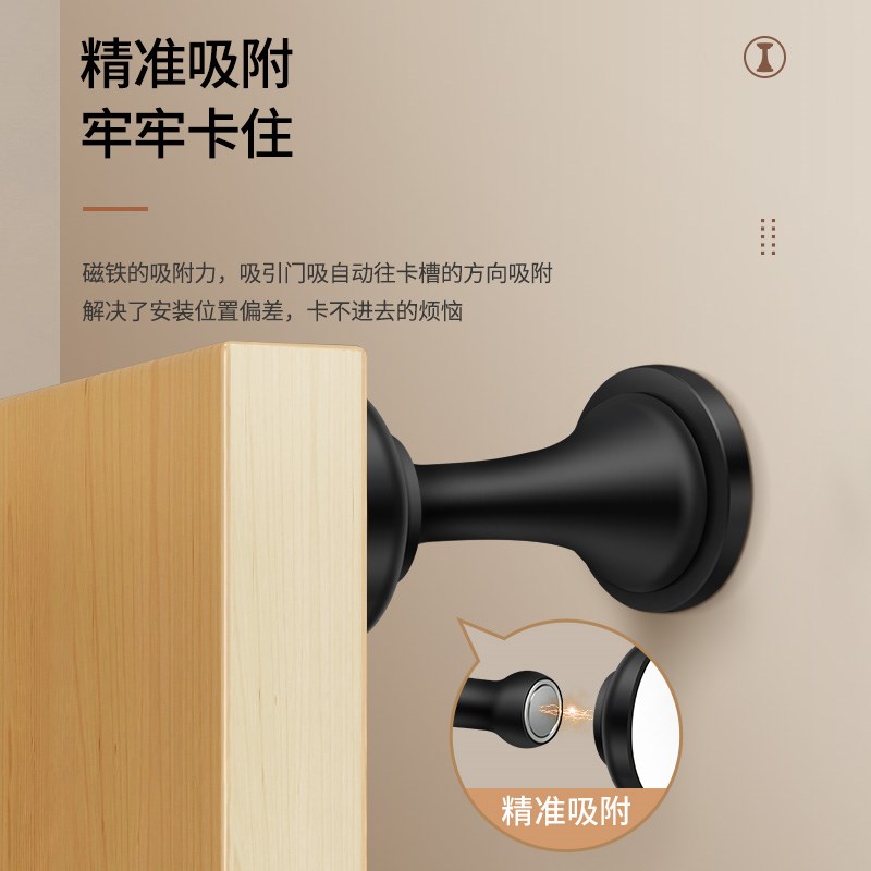 防盗门防撞门吸免打孔新款硅胶门挡神器门后O防风强磁铁静音阻门