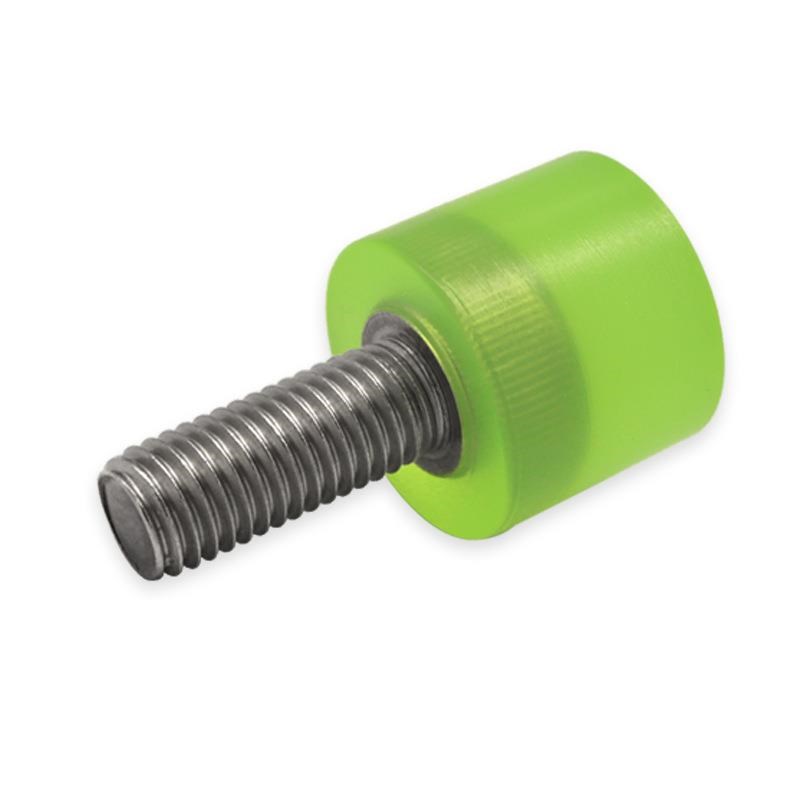 聚氨脂不锈钢包胶止动螺栓M5M6M8聚氨I酯压块限位包胶螺丝硬度90