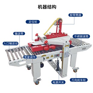 全自动封箱机邮政纸箱胶带打包机电o商专用快递封口机纸箱透明胶
