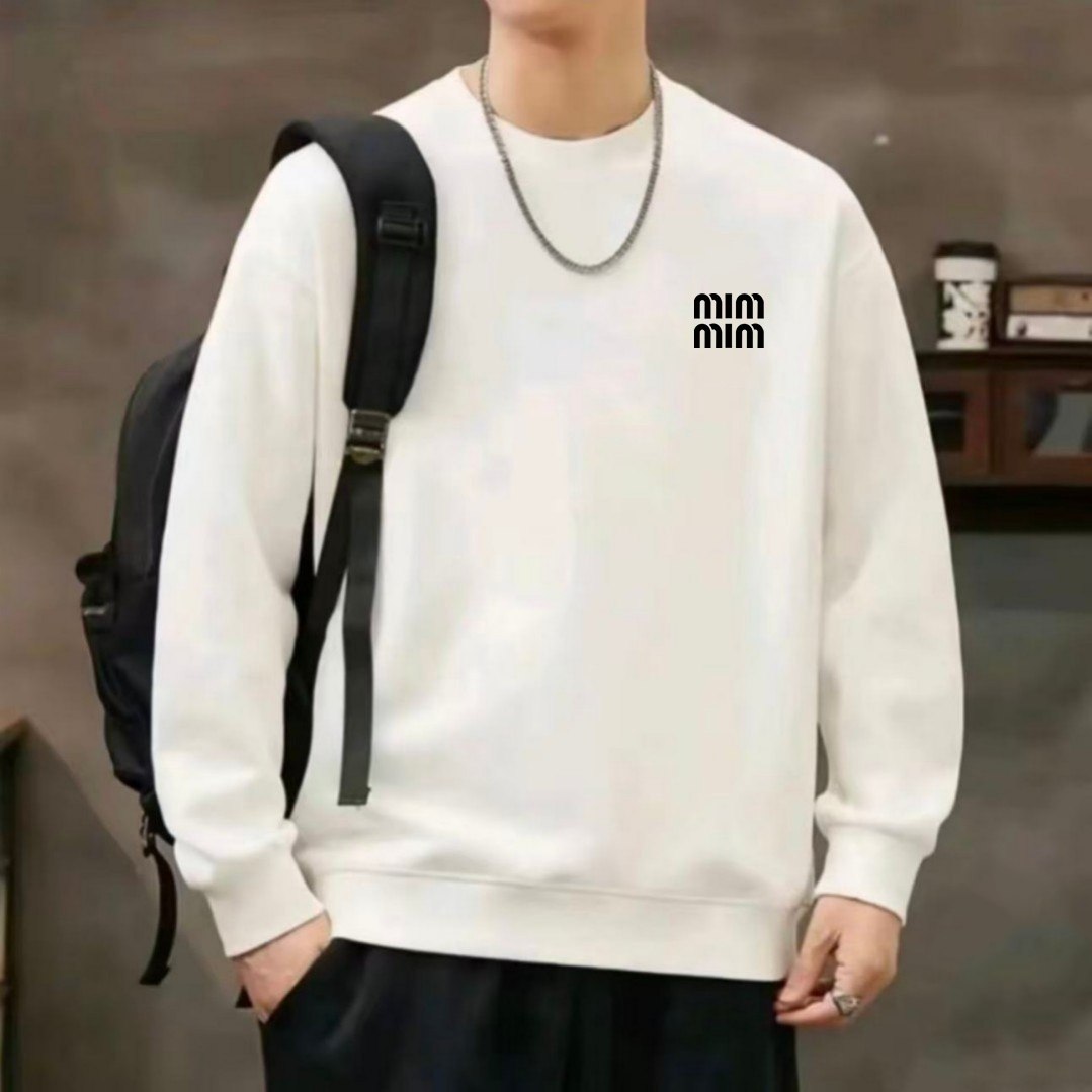 卫衣秋冬季新款纯棉男士潮牌日常休闲简约百搭圆领棉卫年潮流上衣