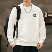 纯棉男士 卫衣秋冬季 新款 潮牌日常休闲简约百搭圆领棉卫年潮流上衣