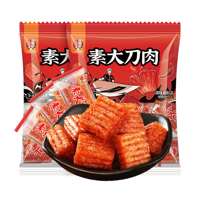 小马哥素大刀肉辣条小零食网红爆款大礼包大刀素肉儿时经典麻辣